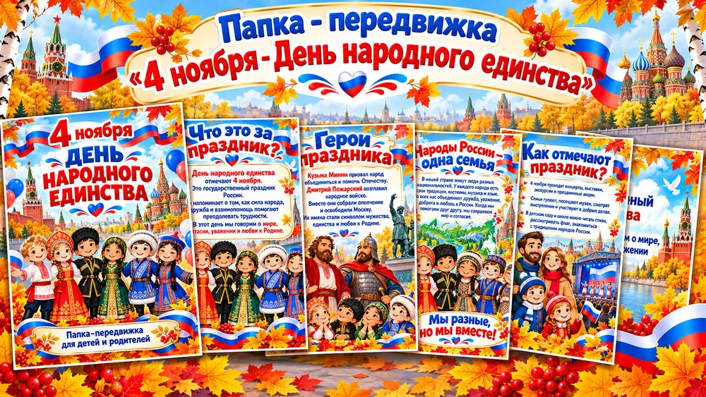Папка - передвижка "4 ноября - День народного единства"