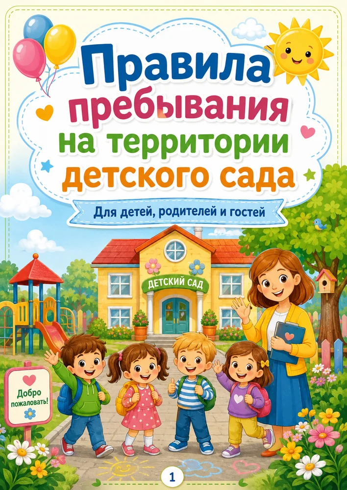 "Правила пребывания на территории детского сада"